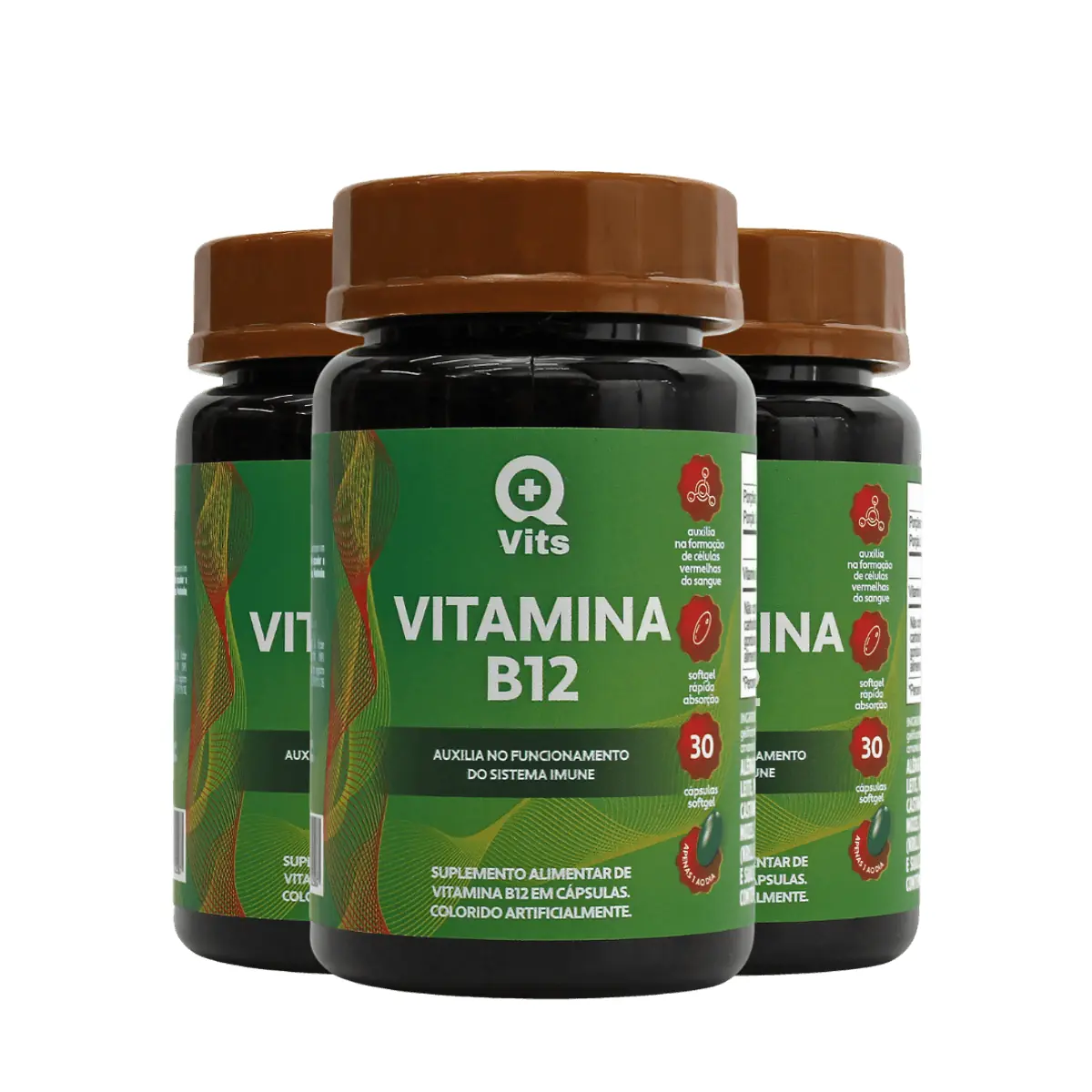 Vitamina B12 QMaisVits 30 Cápsulas Softgel