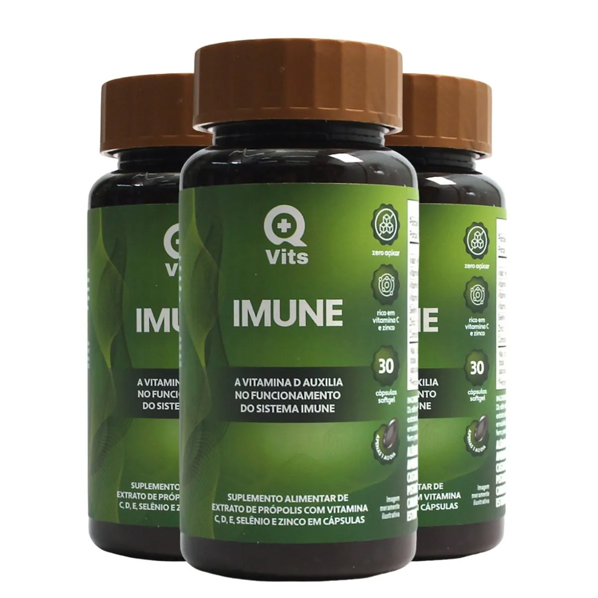 Imune Própolis QMaisVits 30 Cápsulas Softgel