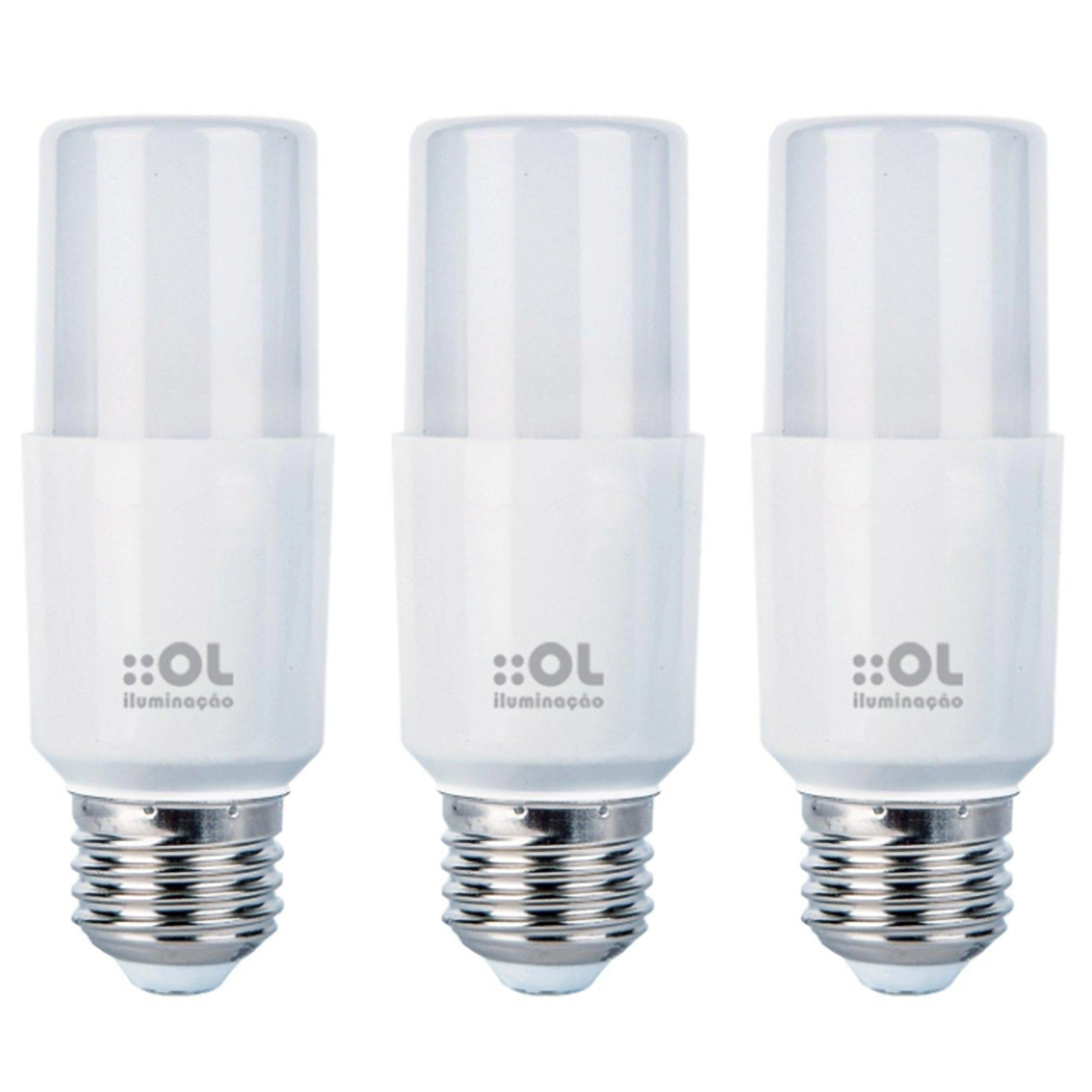 Kit 3 Lâmpadas Led Compacta E27 4,8w 6500k Bivolt
