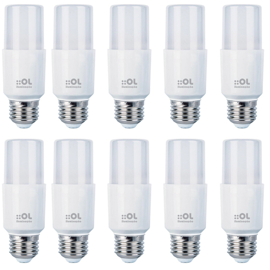 Kit 10 Lâmpadas Led Compacta E27 4,8w 6500k Bivolt