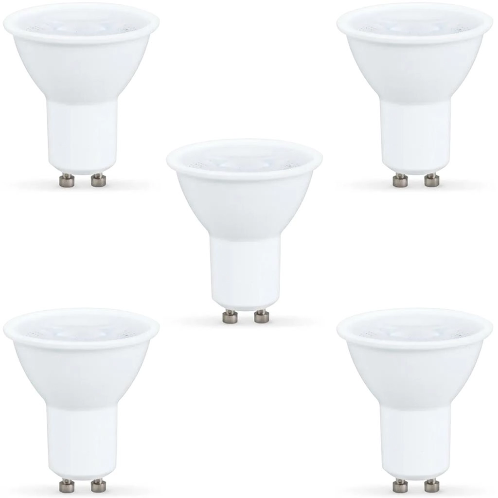 Kit 5 Lâmpada Led Dicróica Gu10 4.8w 350lm Bivolt Luz Branca