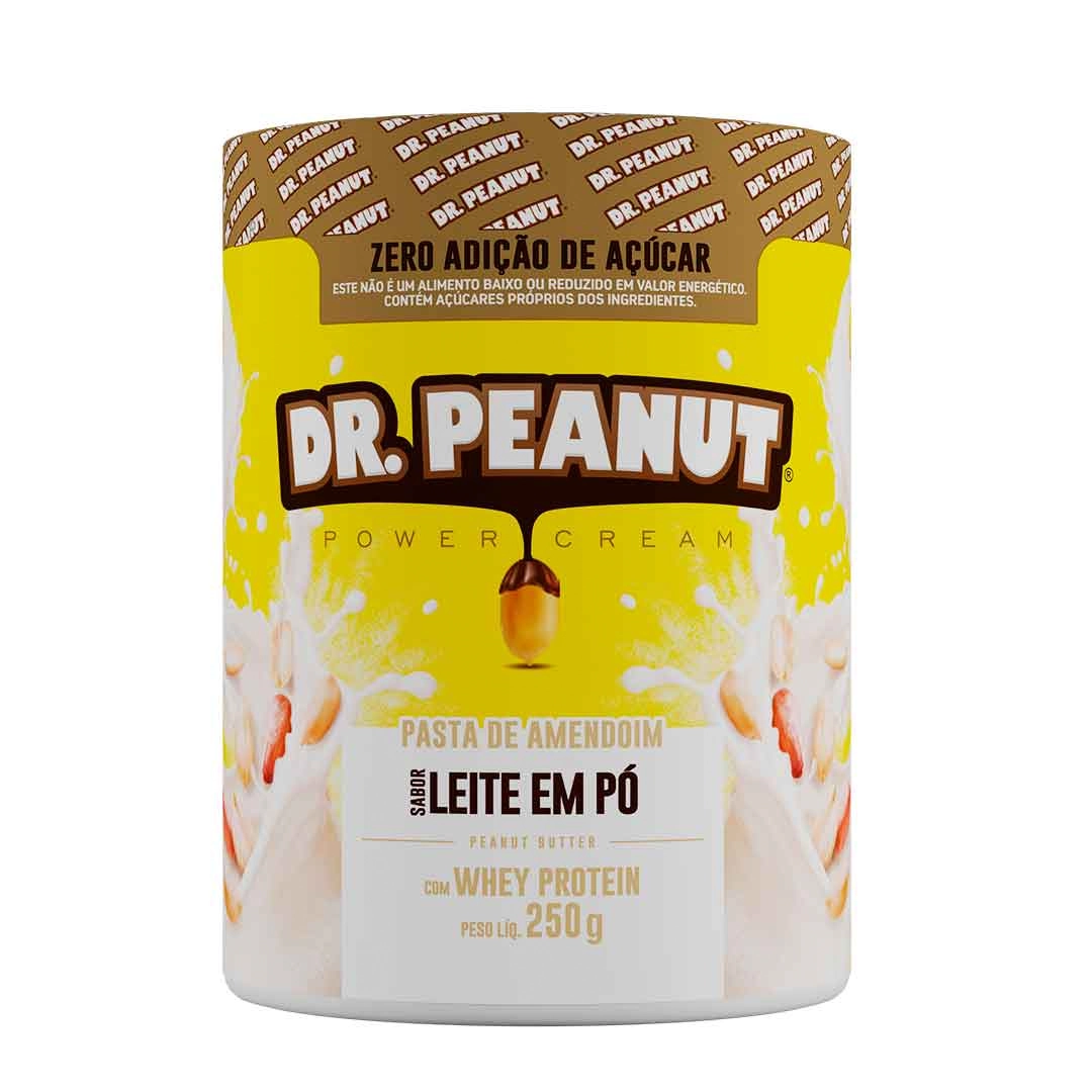 Pasta Amendoim Dr.peanut Leite Po C/whey Protein 250g