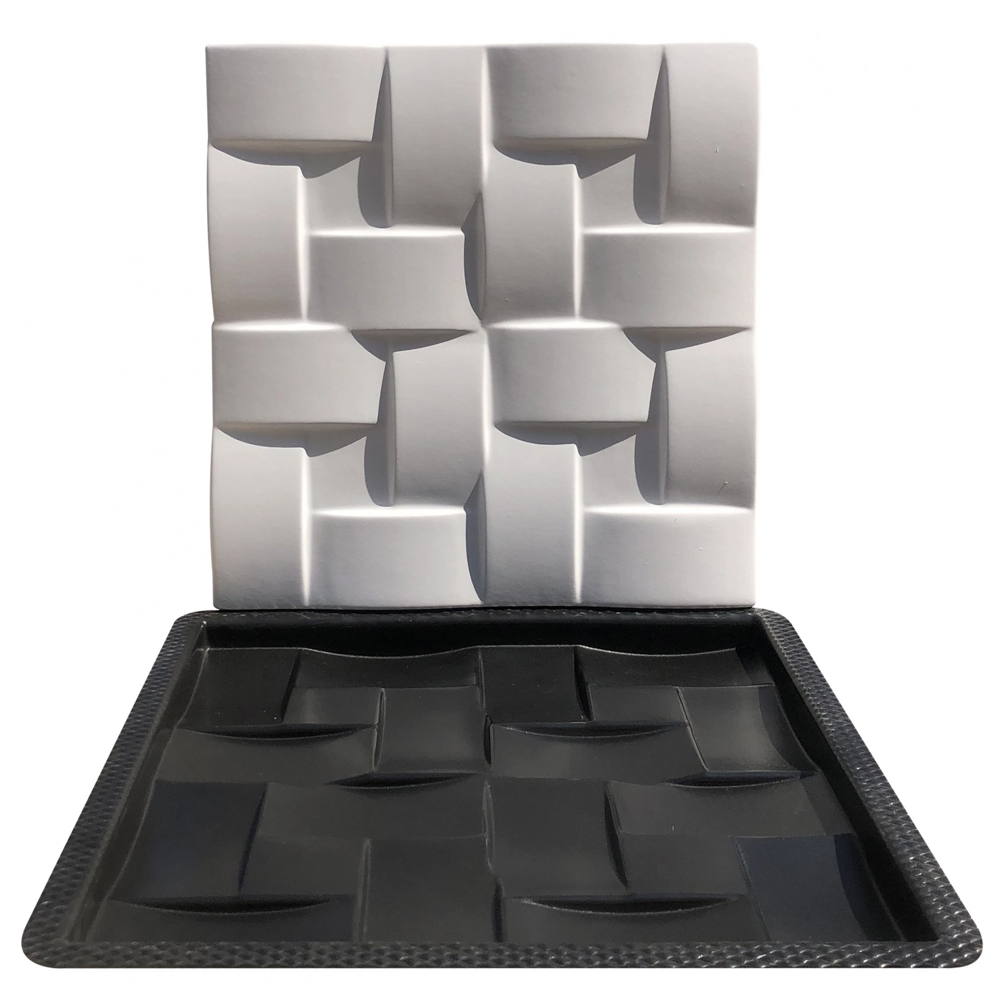 Forma 3d Placa Gesso E Cimento Abs - Trançado 50x50