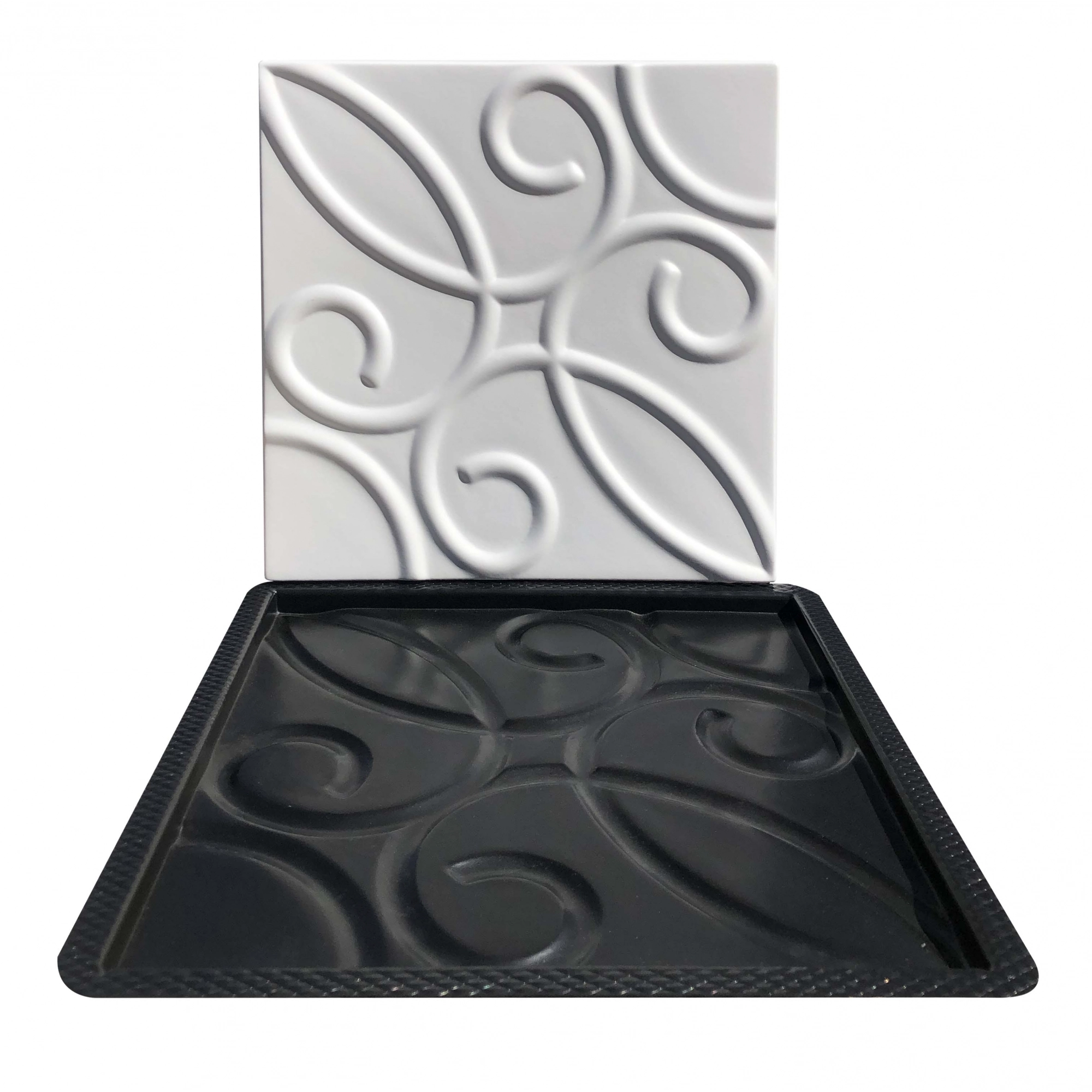 Forma 3d Gesso E Cimento Abs - Zafira 30x30cm