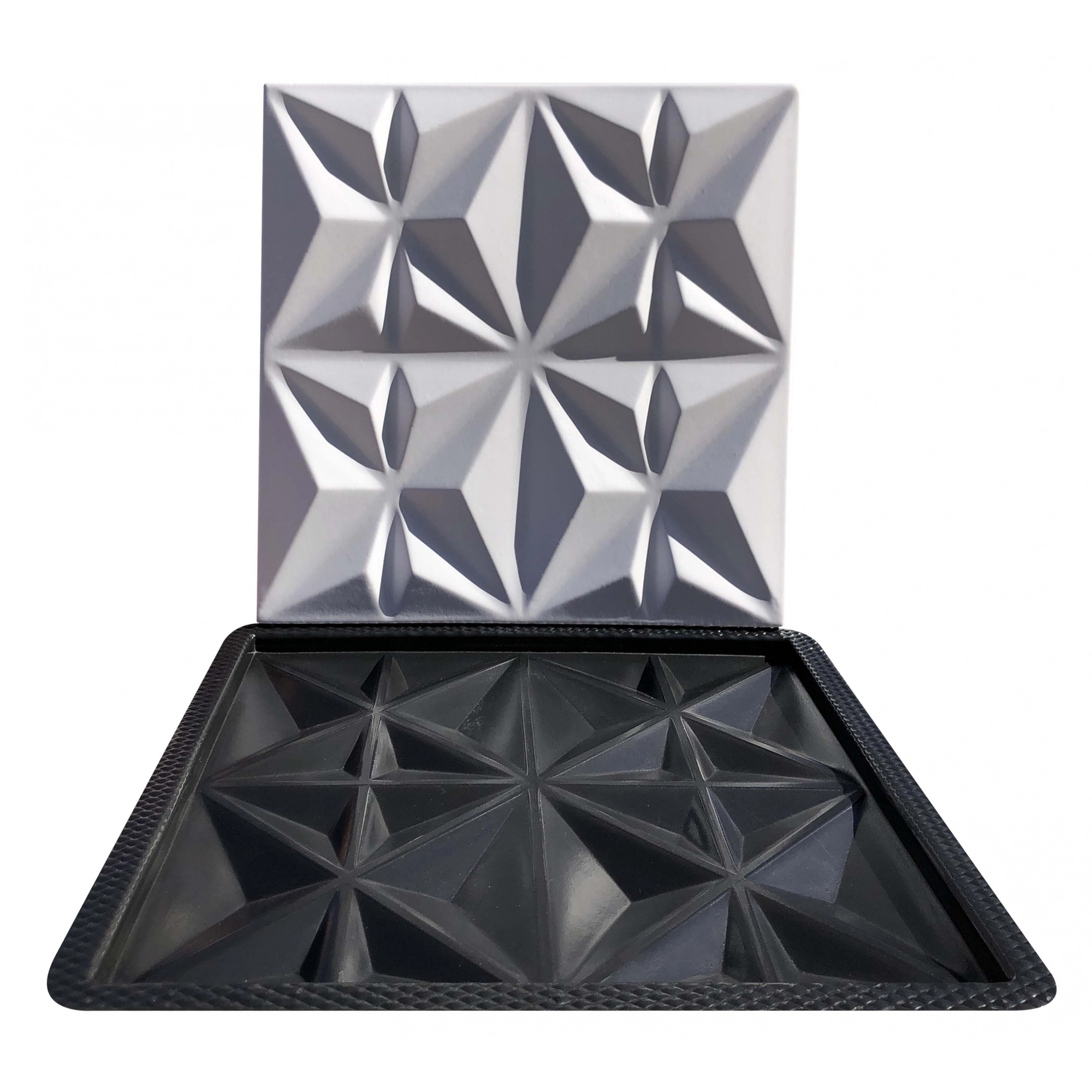Forma 3d Gesso E Cimento Abs - Cullinans Moderno 50x50