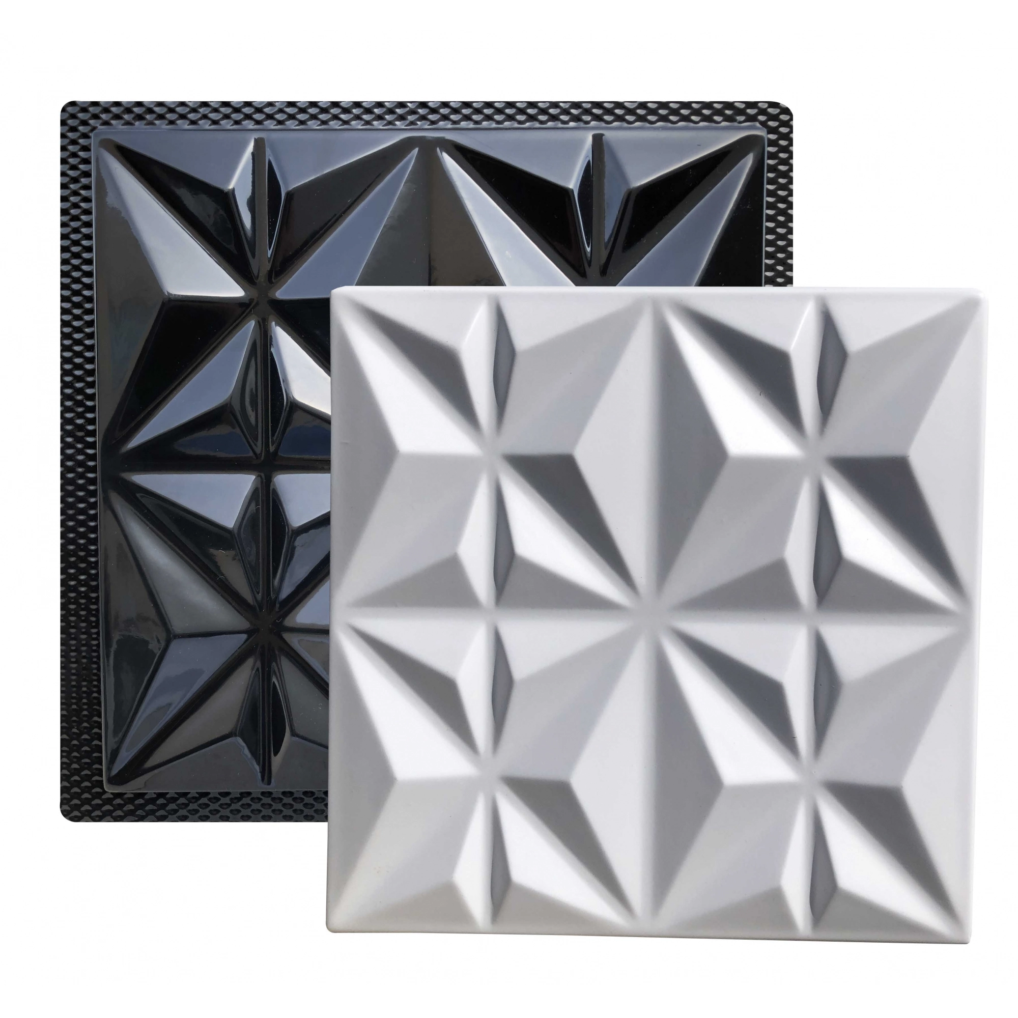 Forma 3d Gesso E Cimento Abs - Cullinans Moderno 40x40
