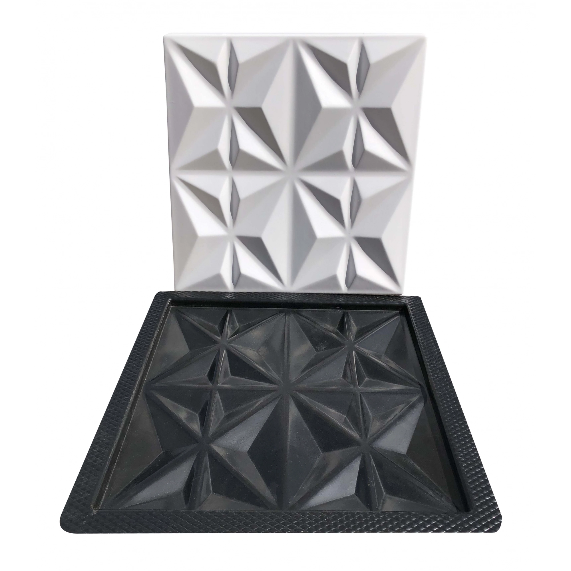 Forma 3d Gesso E Cimento Abs - Cullinans Moderno 30x30