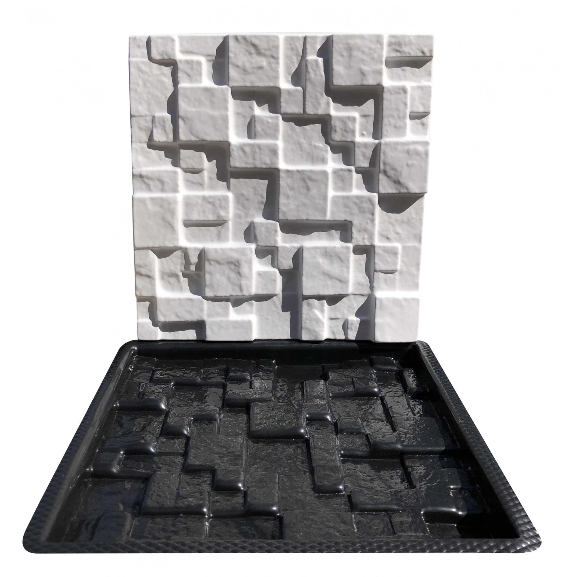 Forma 3d Gesso E Cimento Abs - Mosaico