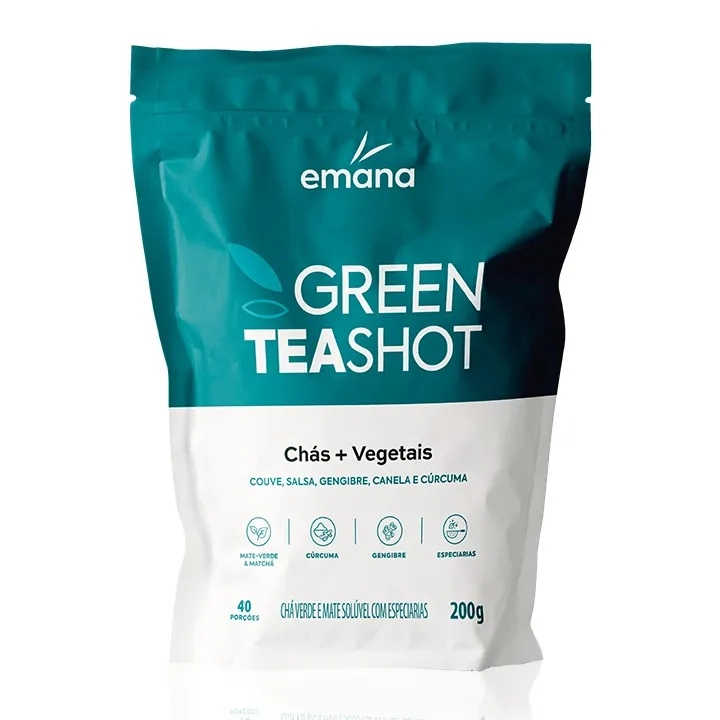 Chá Green Teashot Vegetais Emana 200g