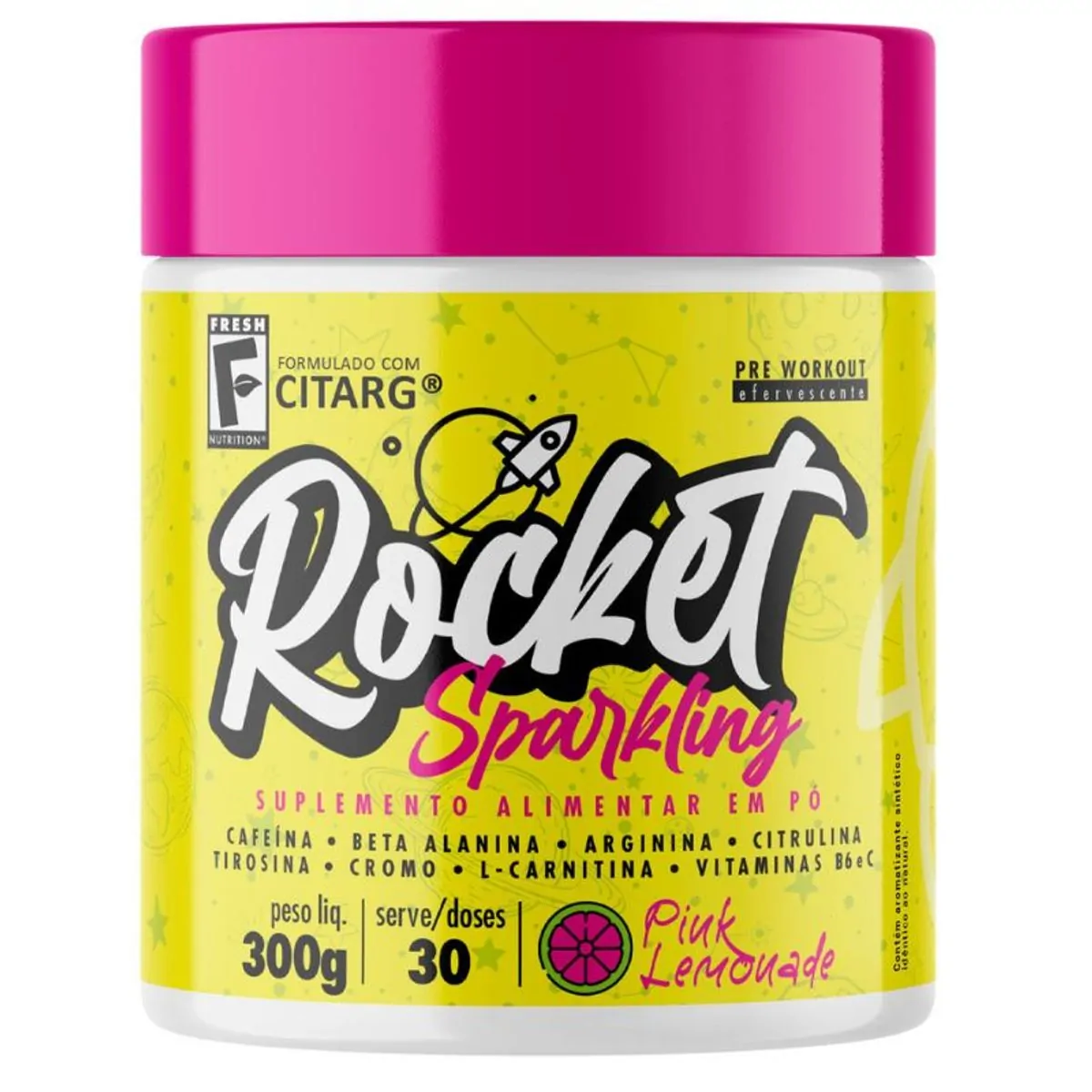 Pré treino Efervescente Pink Lemonade Fresh Nutrition 300g