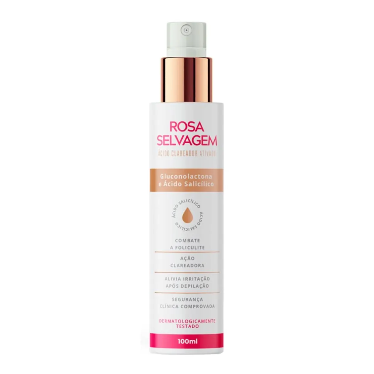 ácido Clareador Ativado Rosa Selvagem Caixa 100ml