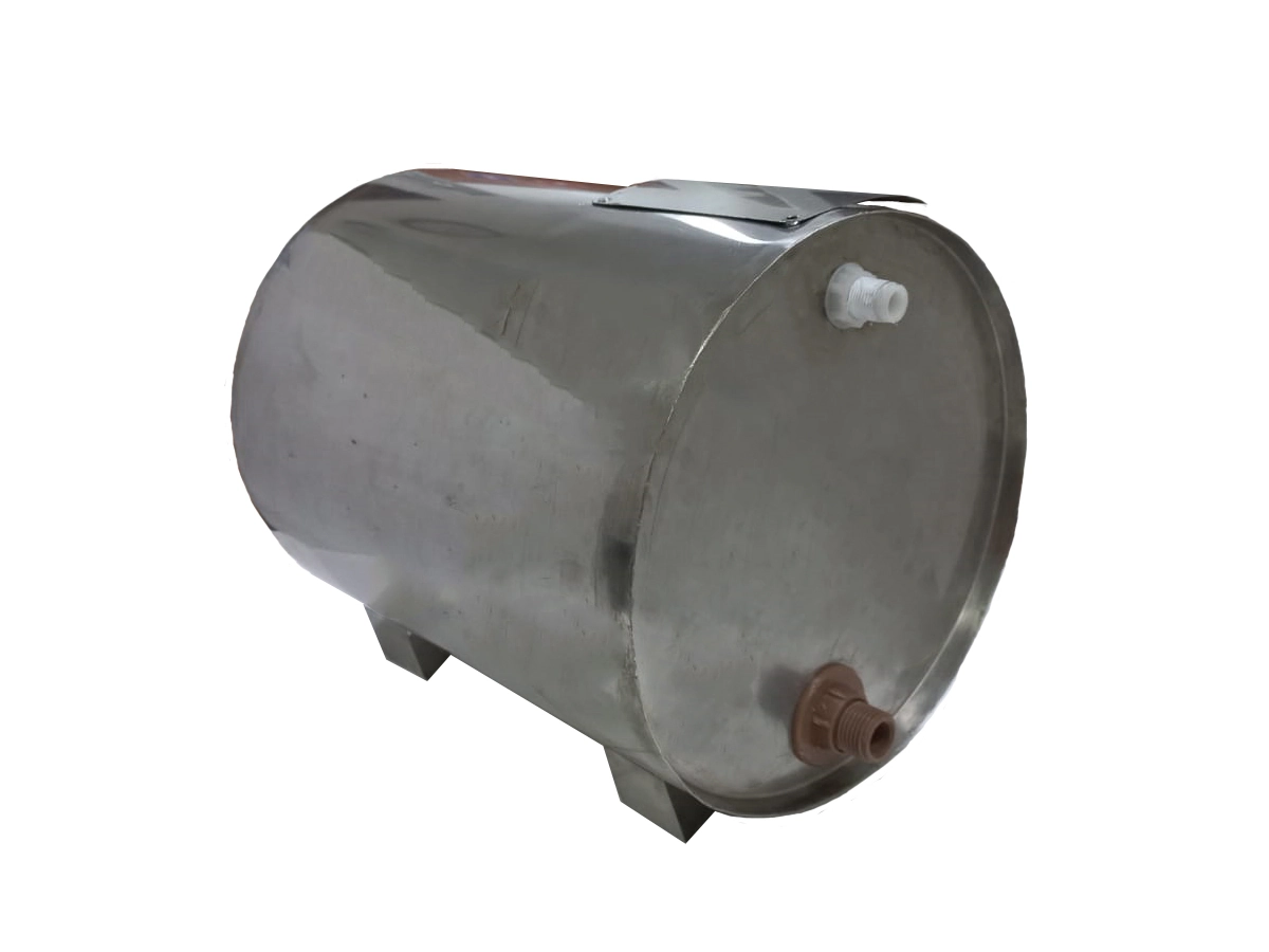 Caixa De Agua Aço Inox 30l Para Boiler Solar Flange E Boia
