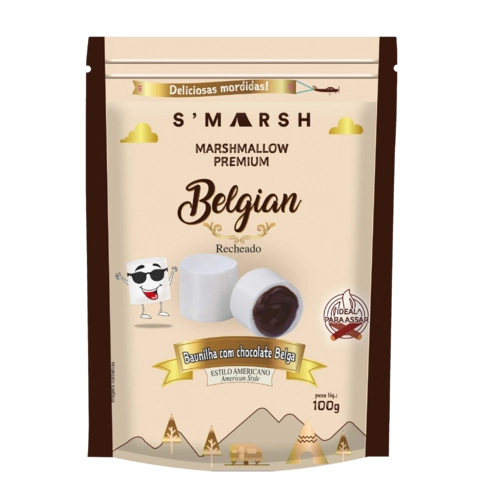 Marshmallow Smarsh 100g Baunilha/chocolate Belga