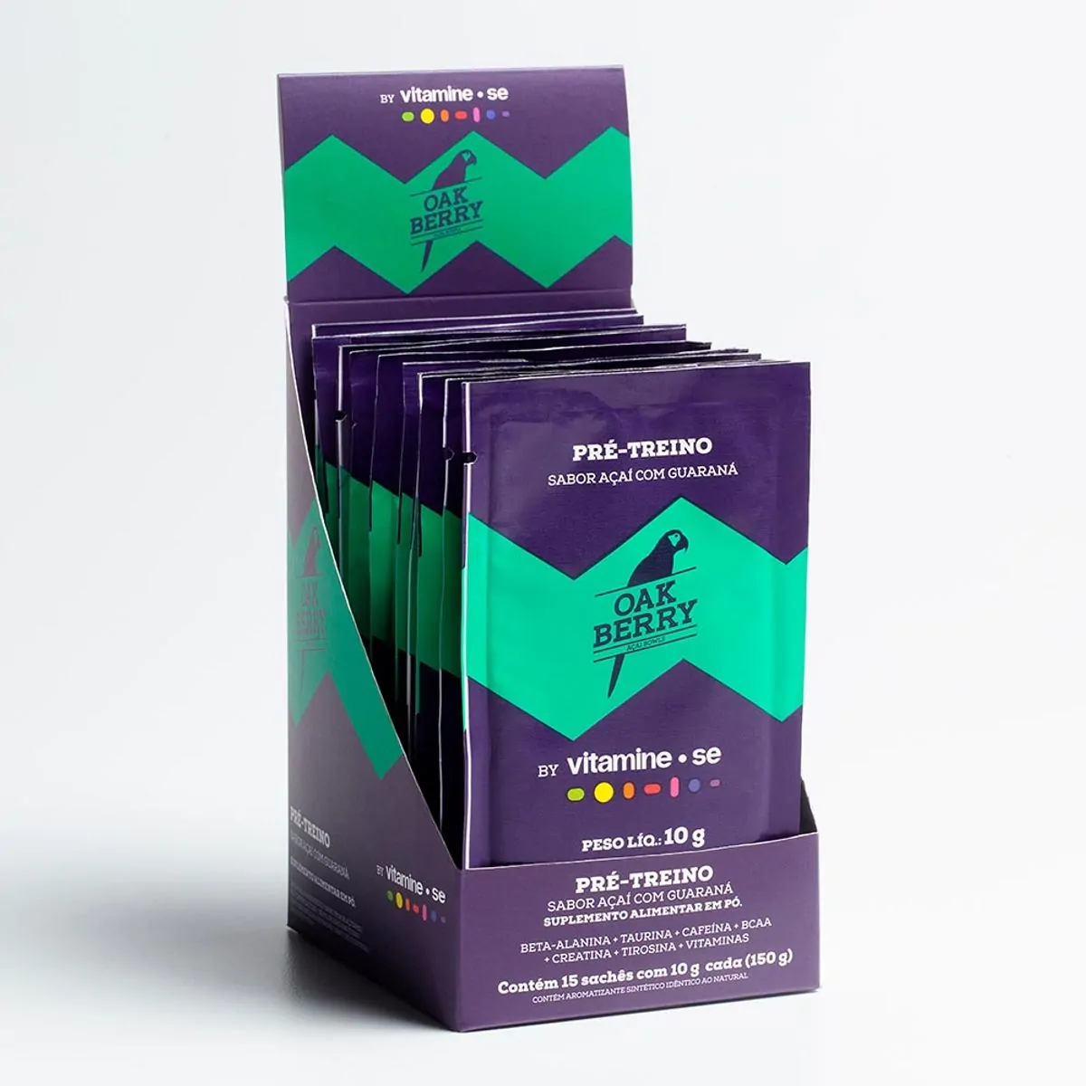 Pré-Treino Pré-Treino Oakberry Açaí com Guaraná Caixa Vitamine-se - Pré-Treino Oakberry Açaí com Gua