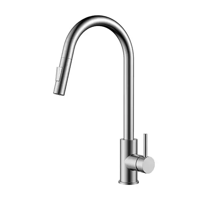 Misturador Monocomando Aço Escovado Cozinha Gourmet Extensiva Classic – Kitbaco – Kclae1040