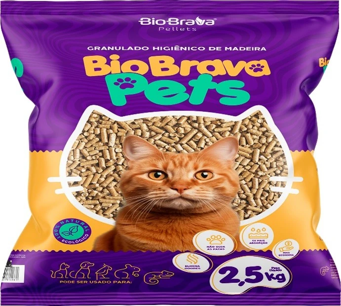 Granulado P Gato Biobrava Madeira 2,5kg