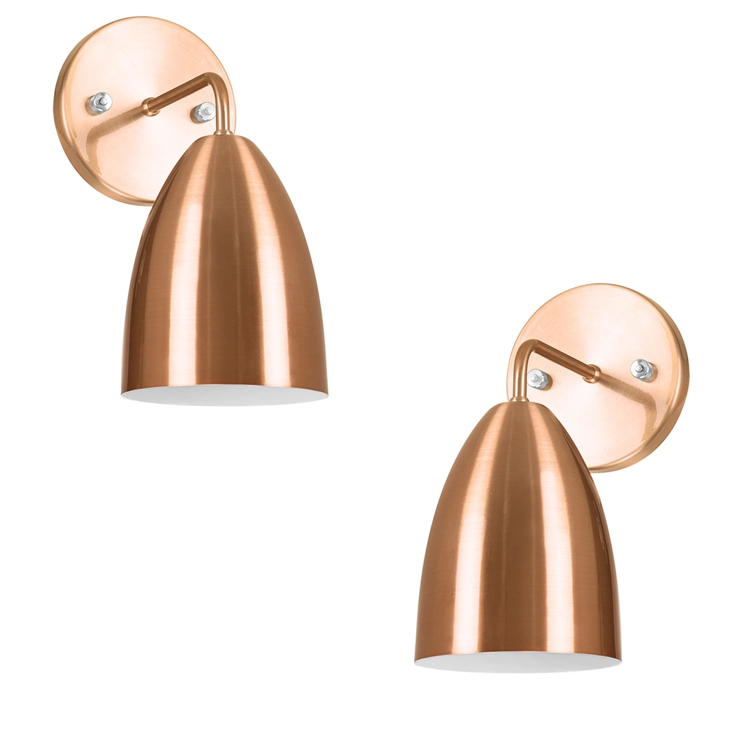 Kit 2 Arandela Aluminio Cone Sadan New Cobre 23x25cm