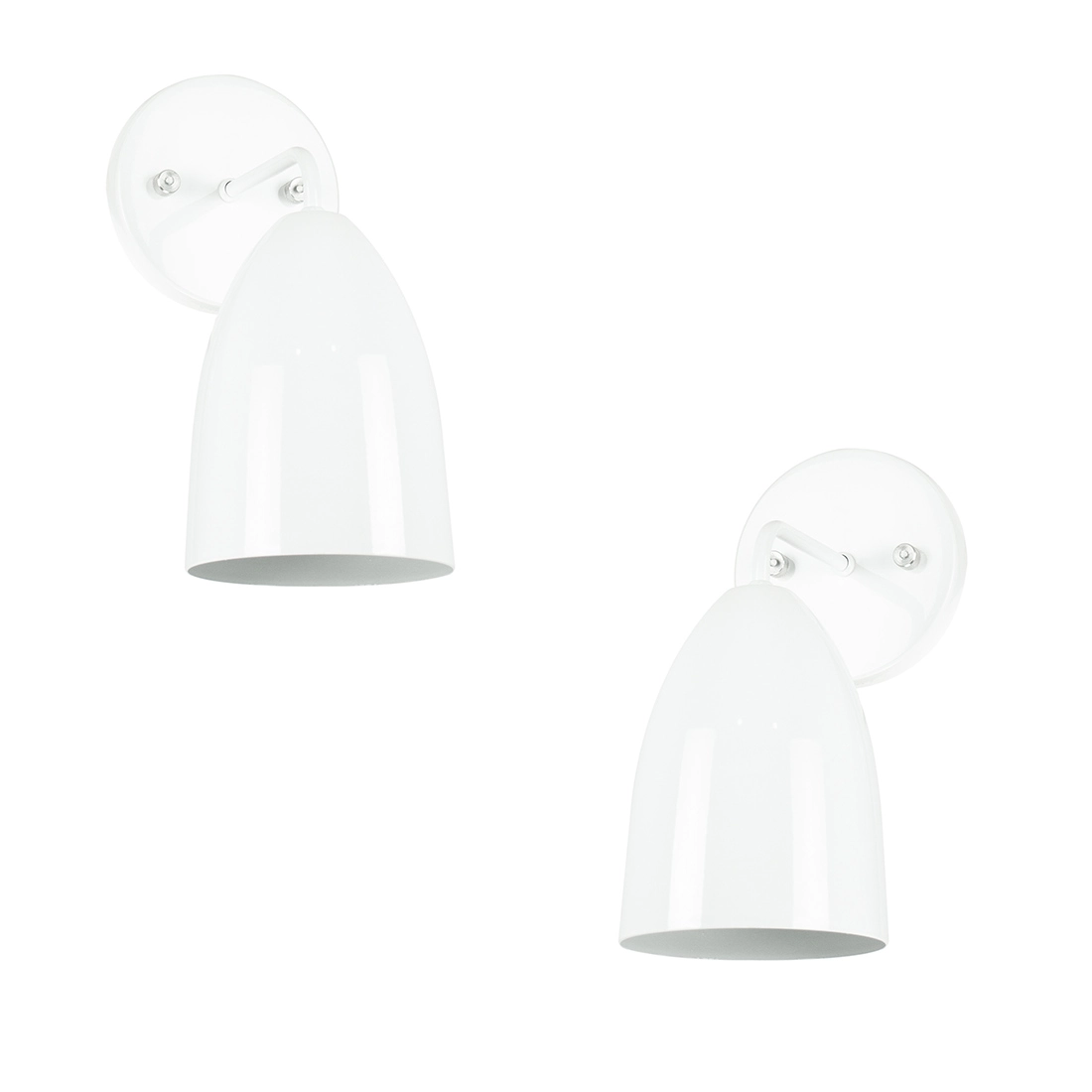 Kit 2 Arandela Aluminio Cone Sadan Branco 23x25cm