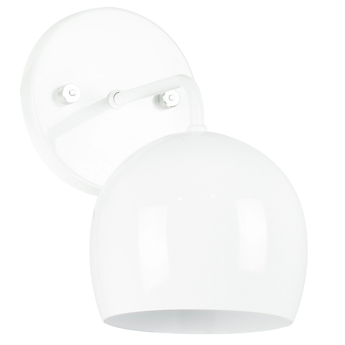 Arandela Aluminio Bola Branco 23x25cm