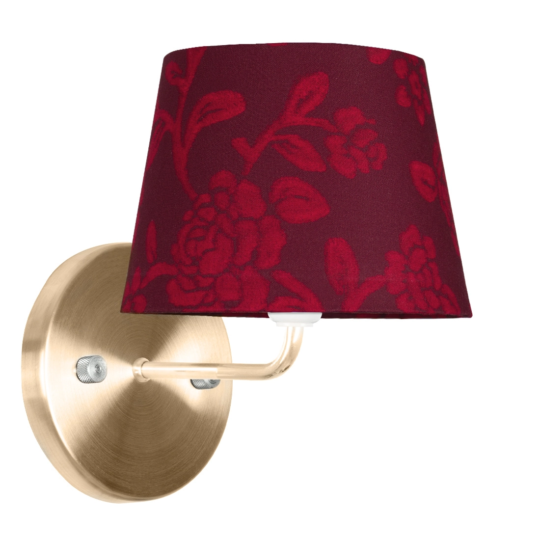 Arandela New Cobre De Cupula Tradicional Floral Vermelho