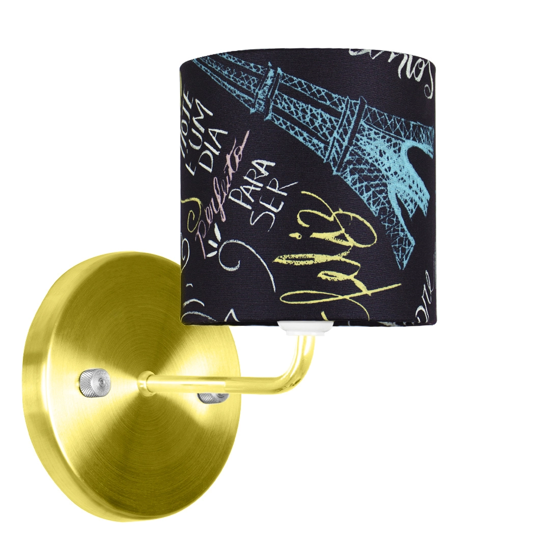 Arandela Dourado De Cupula Cilíndrica Giz