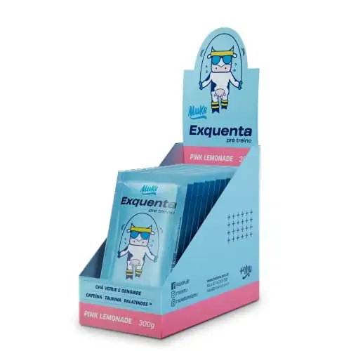 Exquenta Muke Pré Treino Em Sachê Pink Lemonade 15 Sachês Com 20g Cada