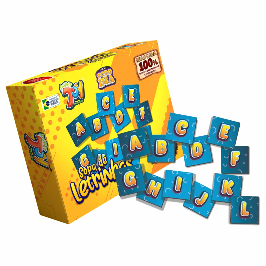 Brinq Jogo Educativo Sopa Letrinhas 48pcs