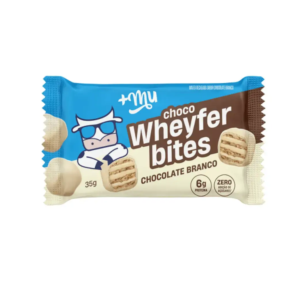 Choc Mu Choco Wheyfer Bites Choc Branco 35g