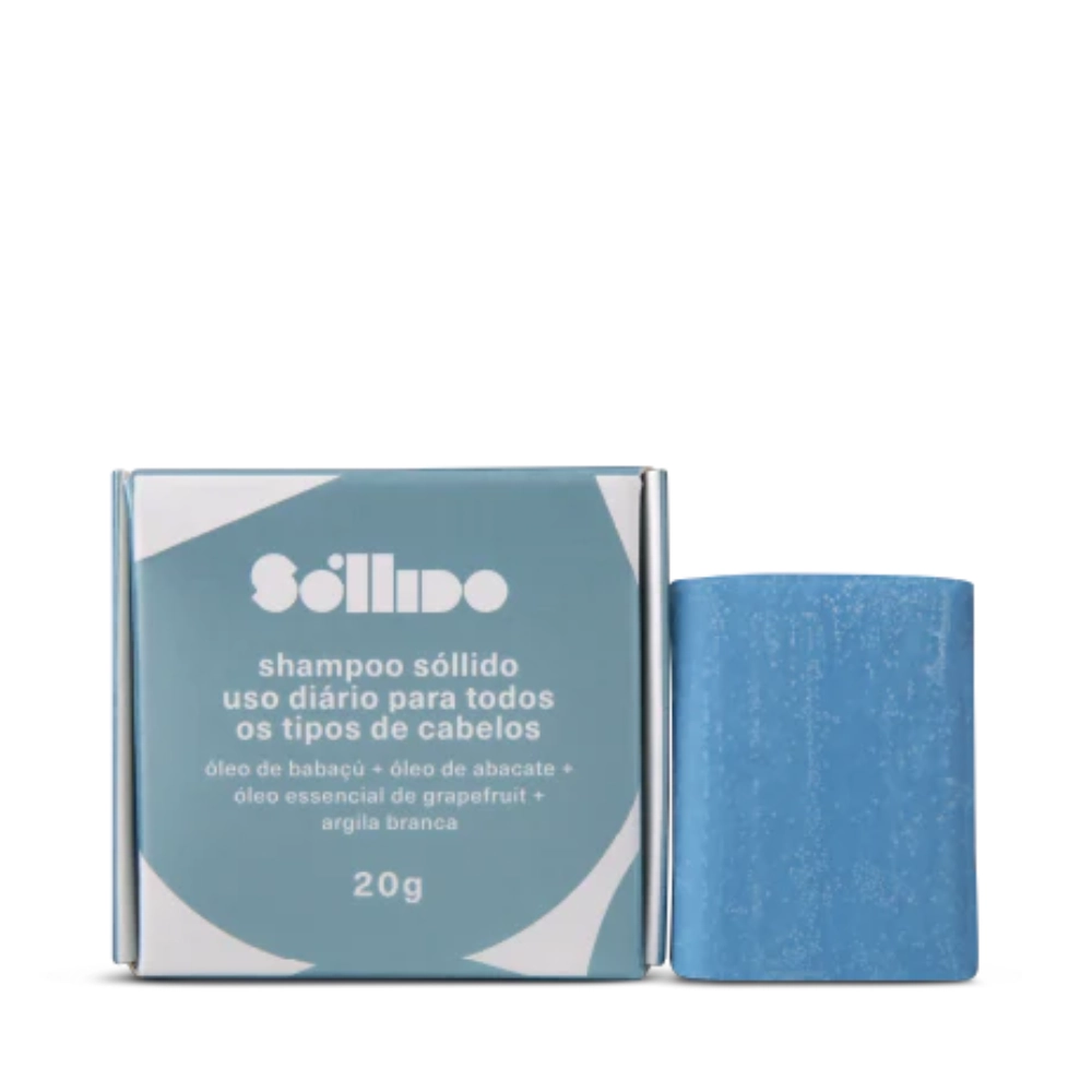 Shampoo Em Barra Uso Diário Para Todos Tipos De Cabelo Sollido 20g