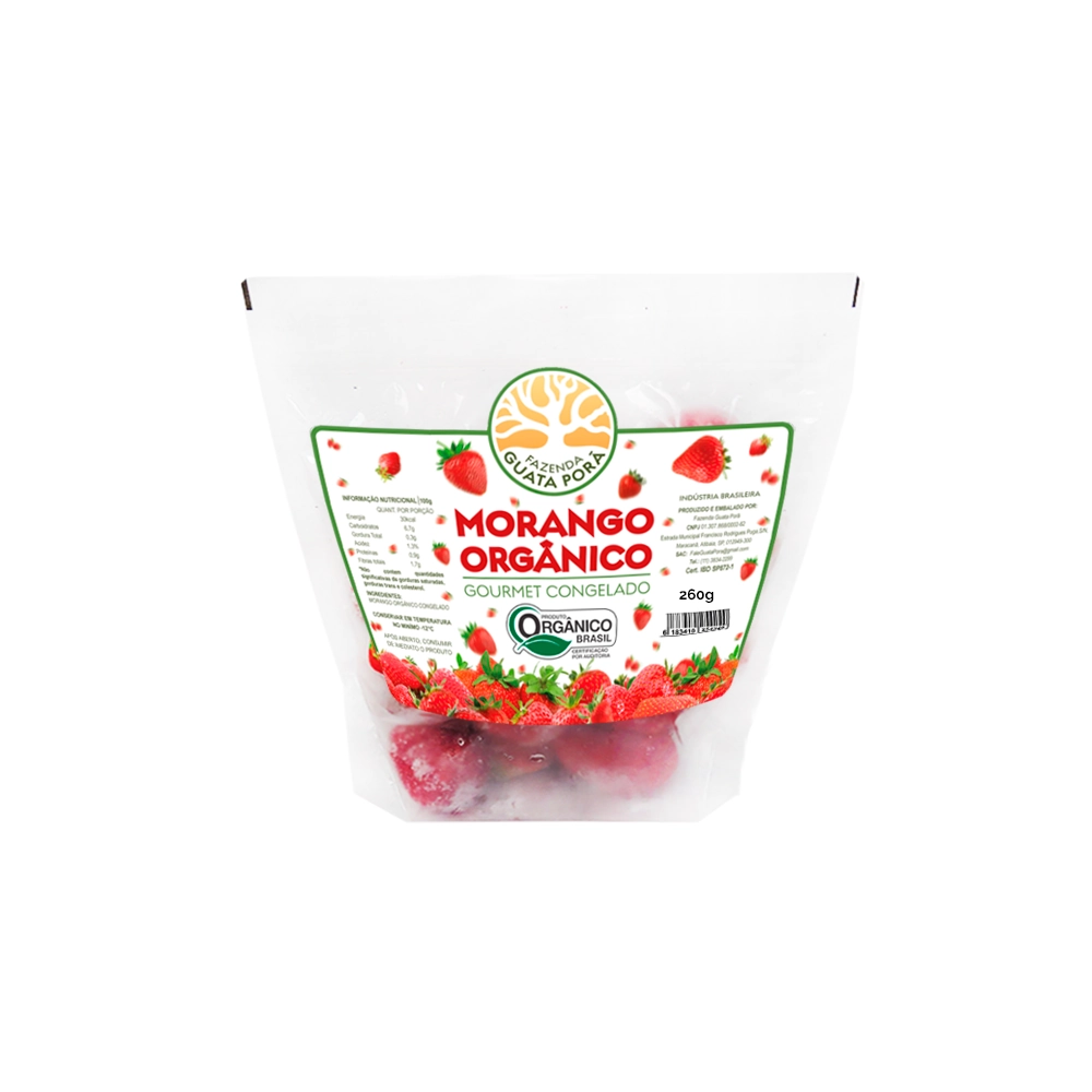 Morango Organico Gourmet Cong Fazenda Quata Pora 260g