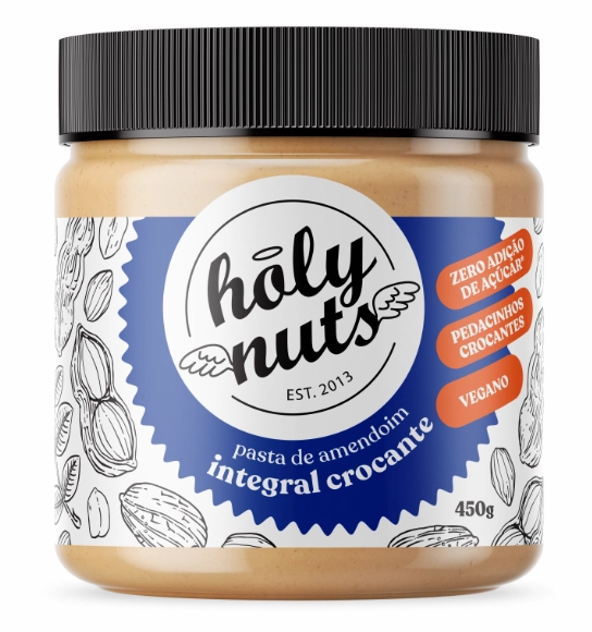 Pasta De Amendoim Integral Crocrante Holy Nuts 450g