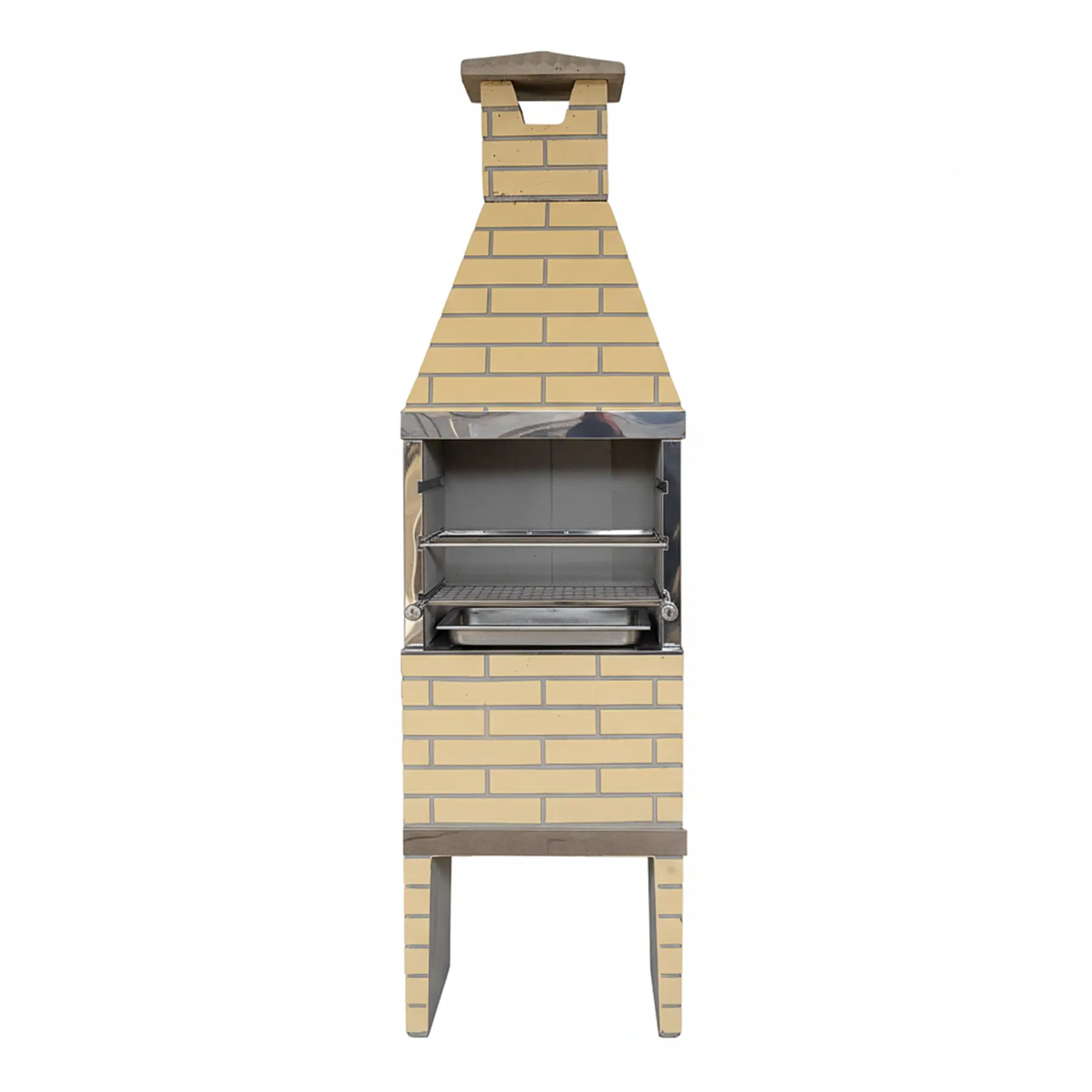 Churrasqueira Pré Moldada Tijolinho Concreto Amarelo 65cm Primus