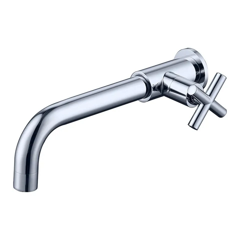 Torneira Lavabo Banheiro Parede Cromada Giratória Luxo 1/4v