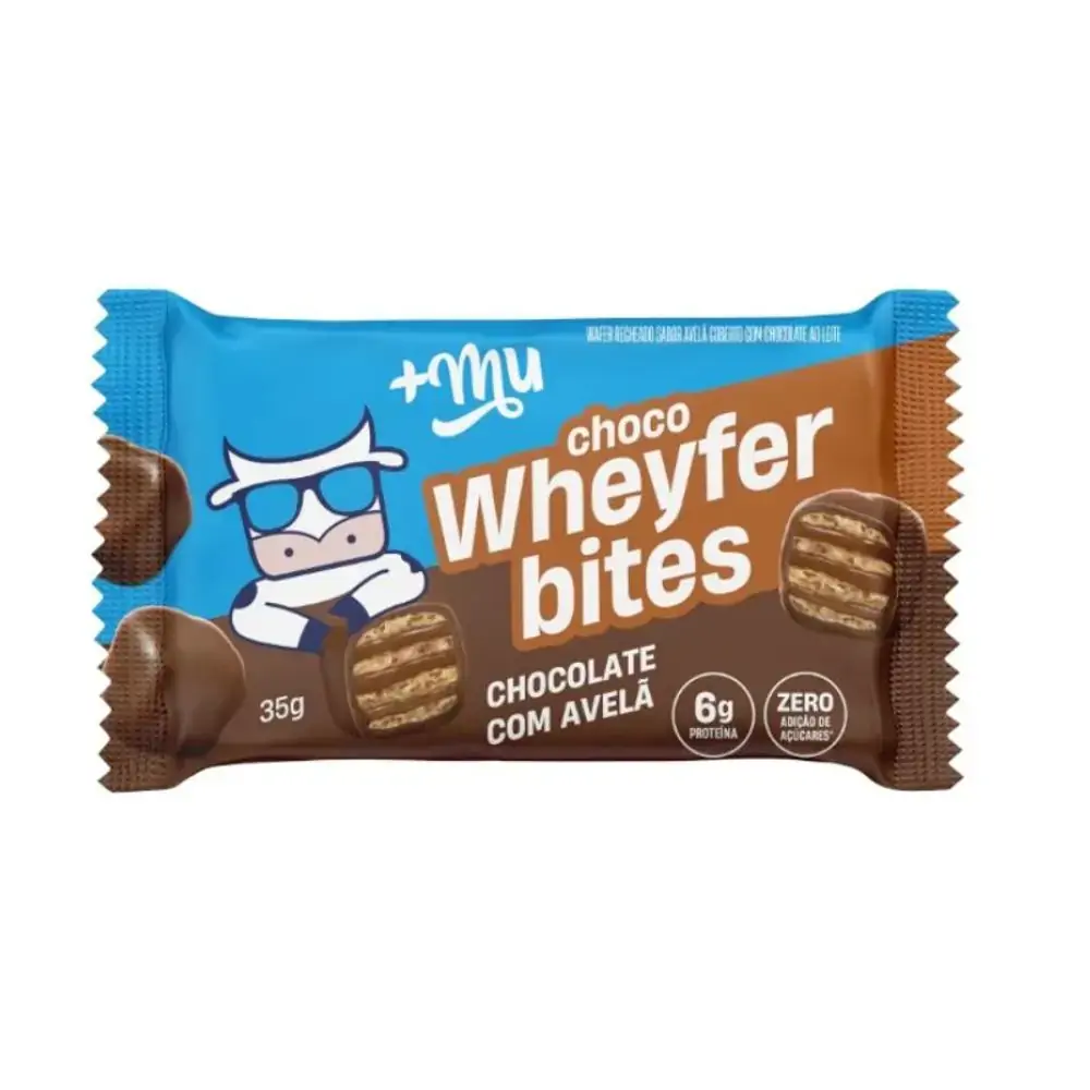 1 Unid. Choco Wheyfer Bites Sabor Chocolate Com Avela 35g Mu