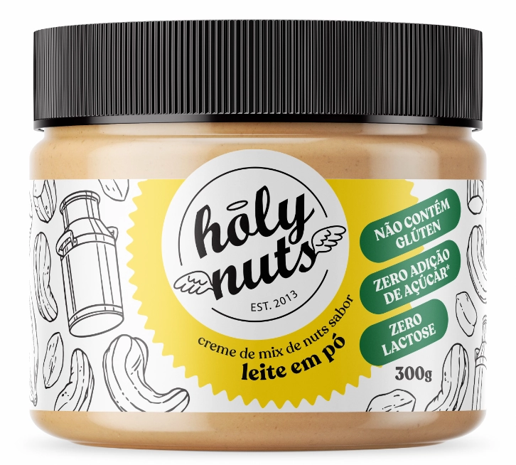 Creme De Mix Nuts Leite Em Po Holy Nuts 300g