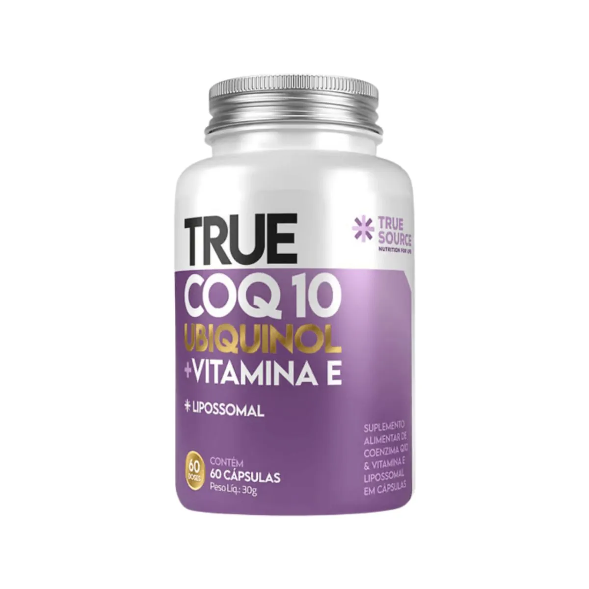 Longevidade E Prevencao True Coq10 Ubiquinol Lipossomal C/ 60 Caps True Source