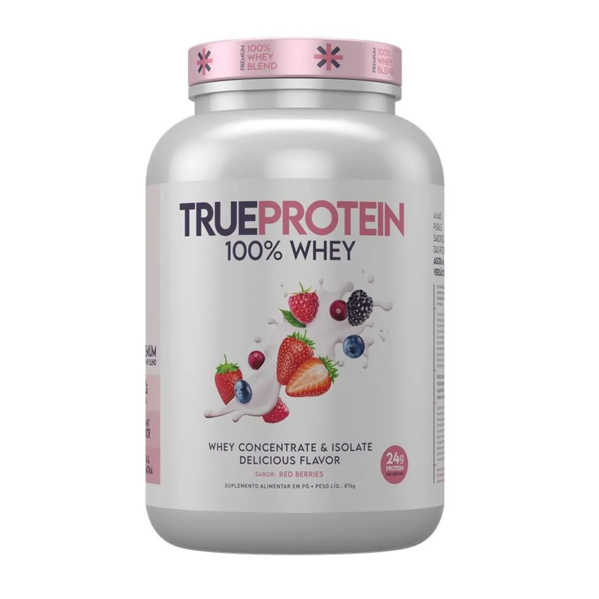 Proteina True Protein 100 Whey Red Berries 874g True Source