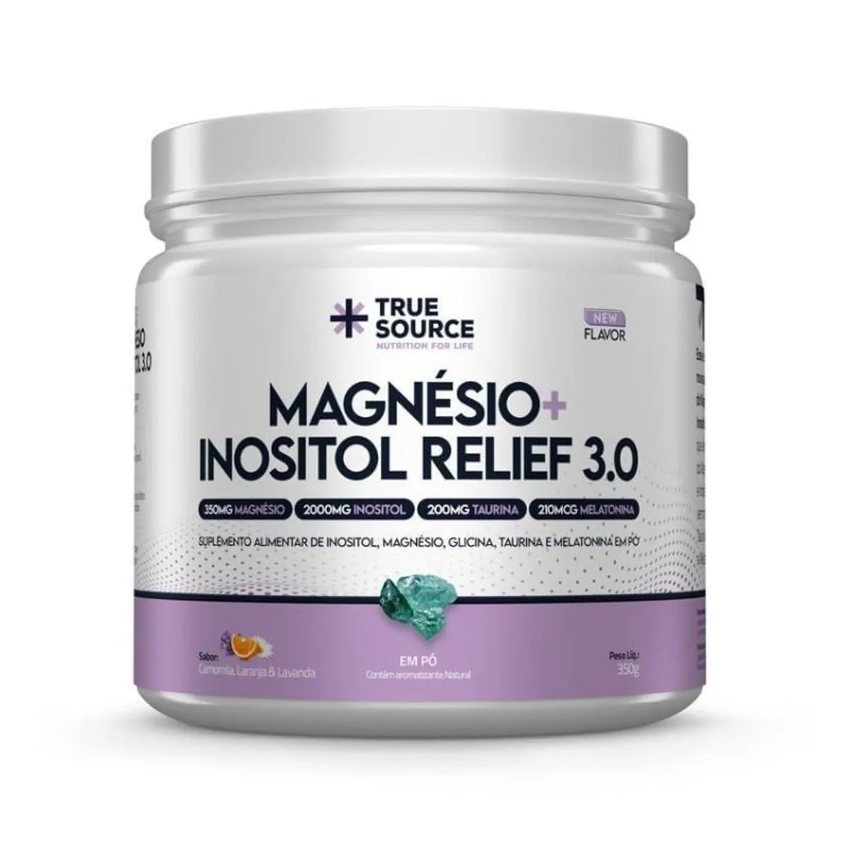 Vitaminas E Minerais Magnesio Inositol Relief 3.0 Camomila E Lavanda 350g True Source