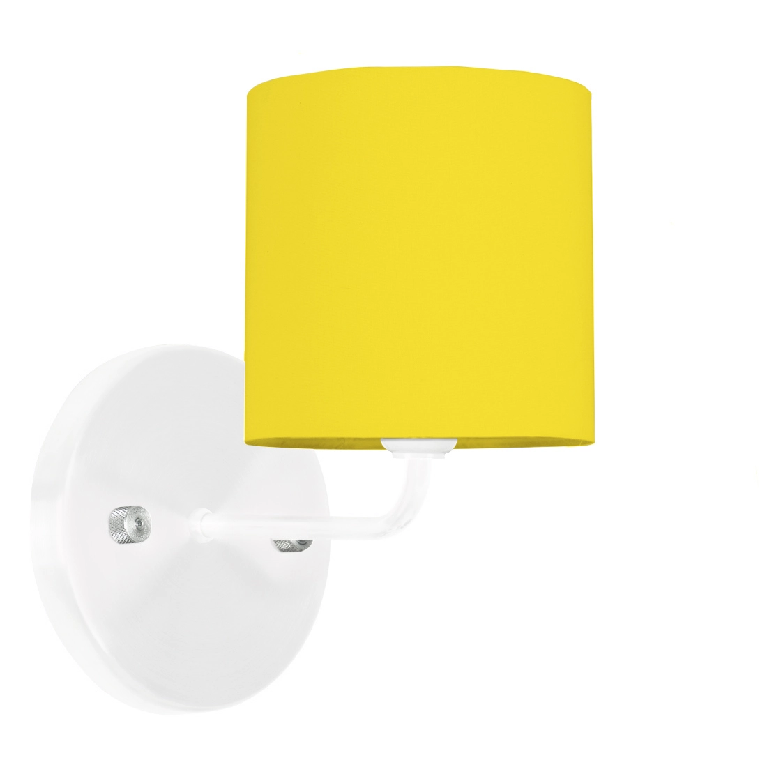 Arandela Branca De Cupula Cilíndrica Amarelo