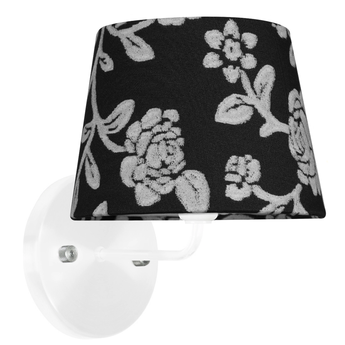 Arandela Branca De Cupula Tradicional Floral Prata