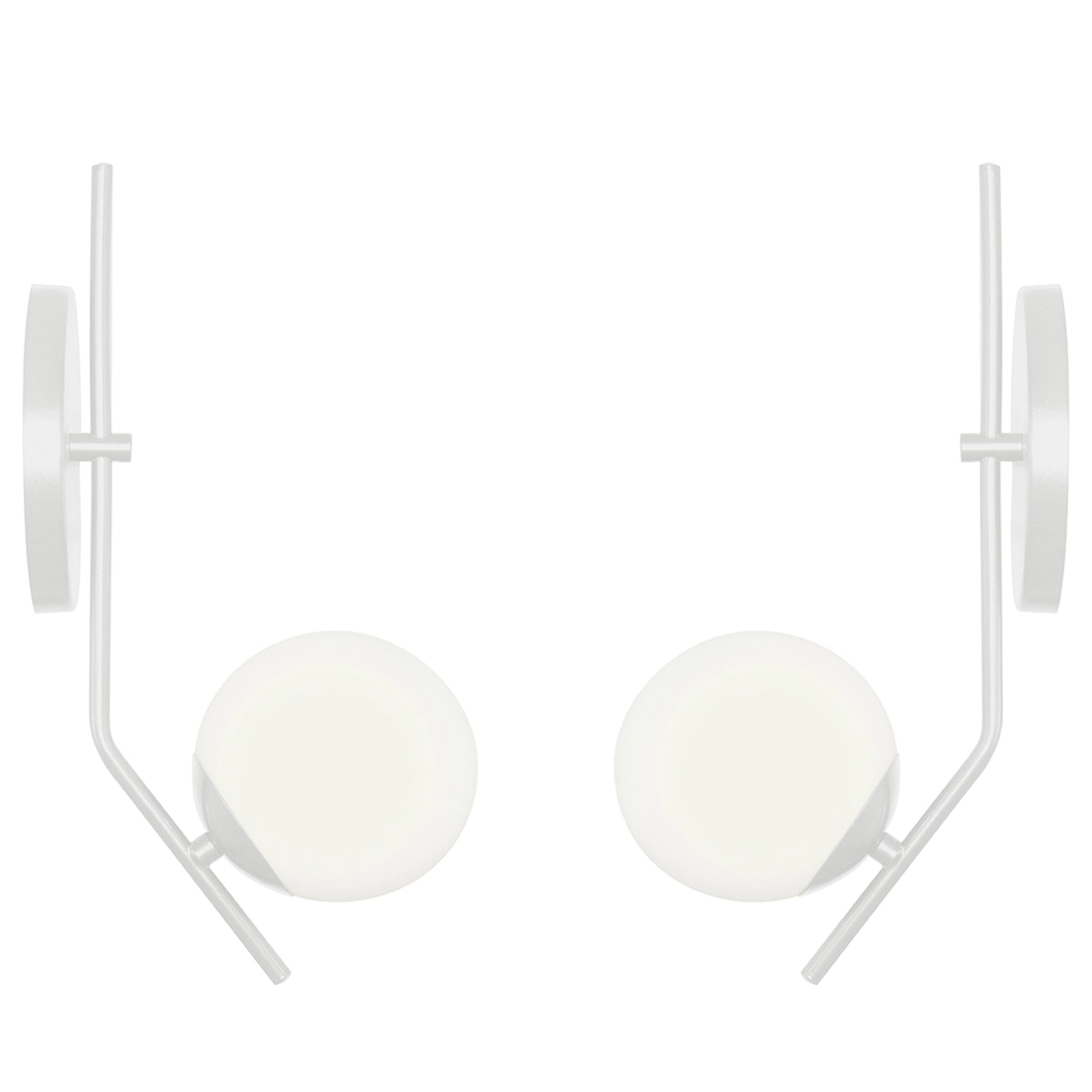Kit 2 Arandela Aro Angular Jabuticaba Branco Orby