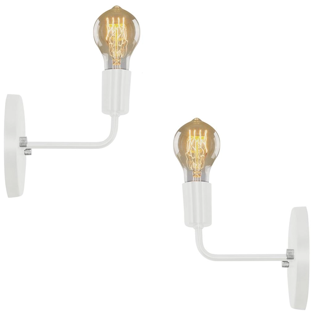 Kit 2 Arandelas Tubo Cilindro Gourmet Alumínio Branco