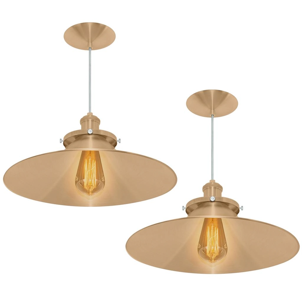 Kit 2 Pendentes Nordic Industrial 38 Cm New Cobre