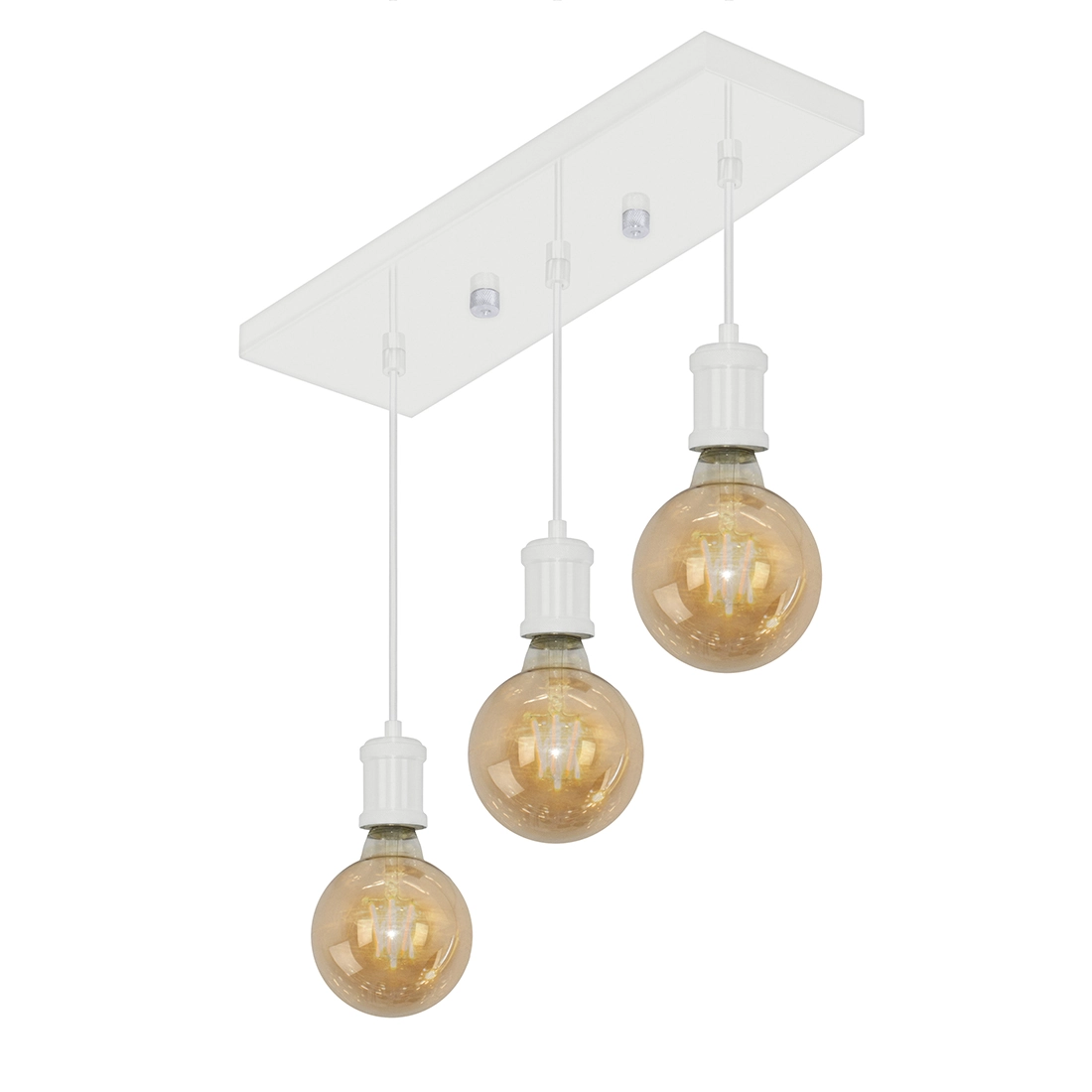 Pendente Retangular Triplo Tubo Gourmet Nordic Branco