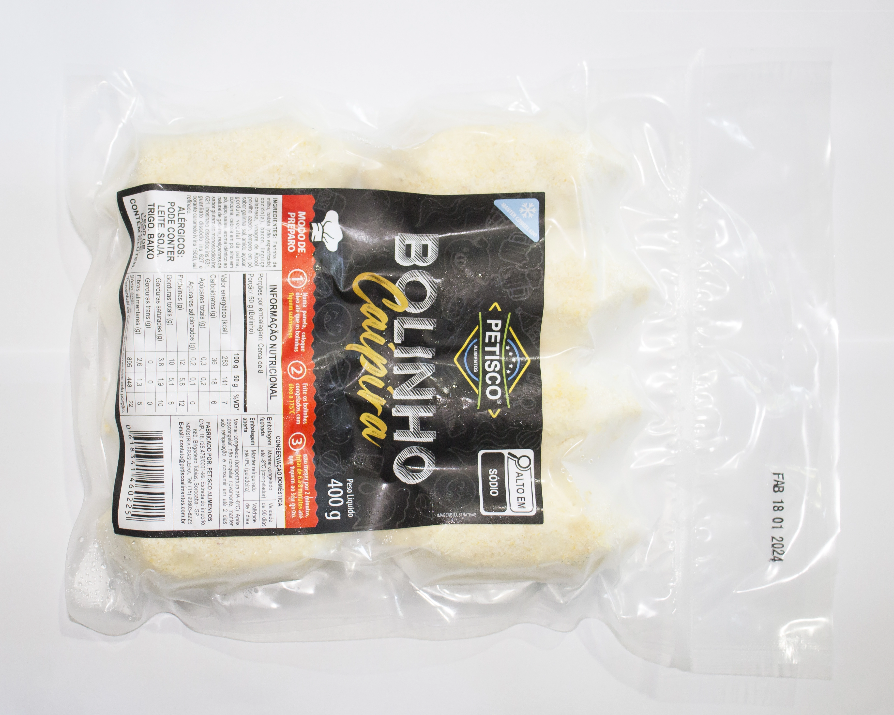 Bolinho Caipira Petisco 400g