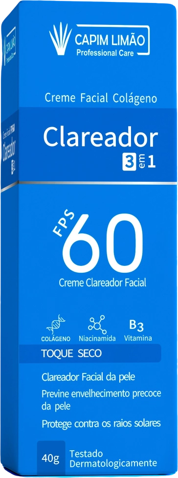 Creme Facial Clareador Facial C Fps60 40g Capim Limao