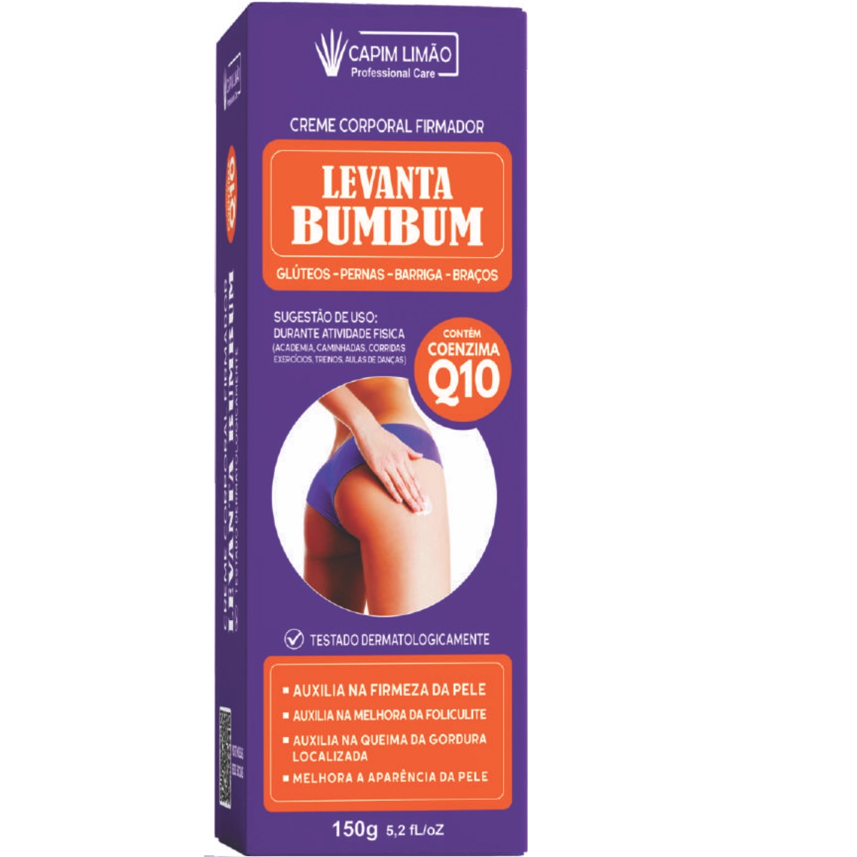 Creme Corporal Levanta Bumbum Capim Limão 150g