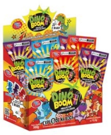 Pirulito Mix Dino Boom Doce Mix 12,5g