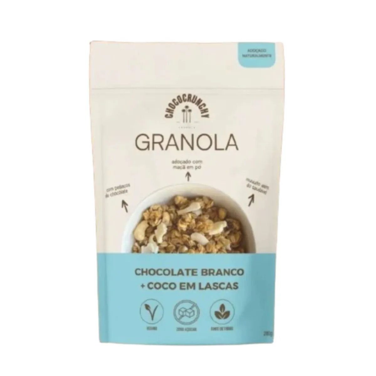 Granola Chocolate Branco com Coco em Lascas ChocoCrunchy 280g