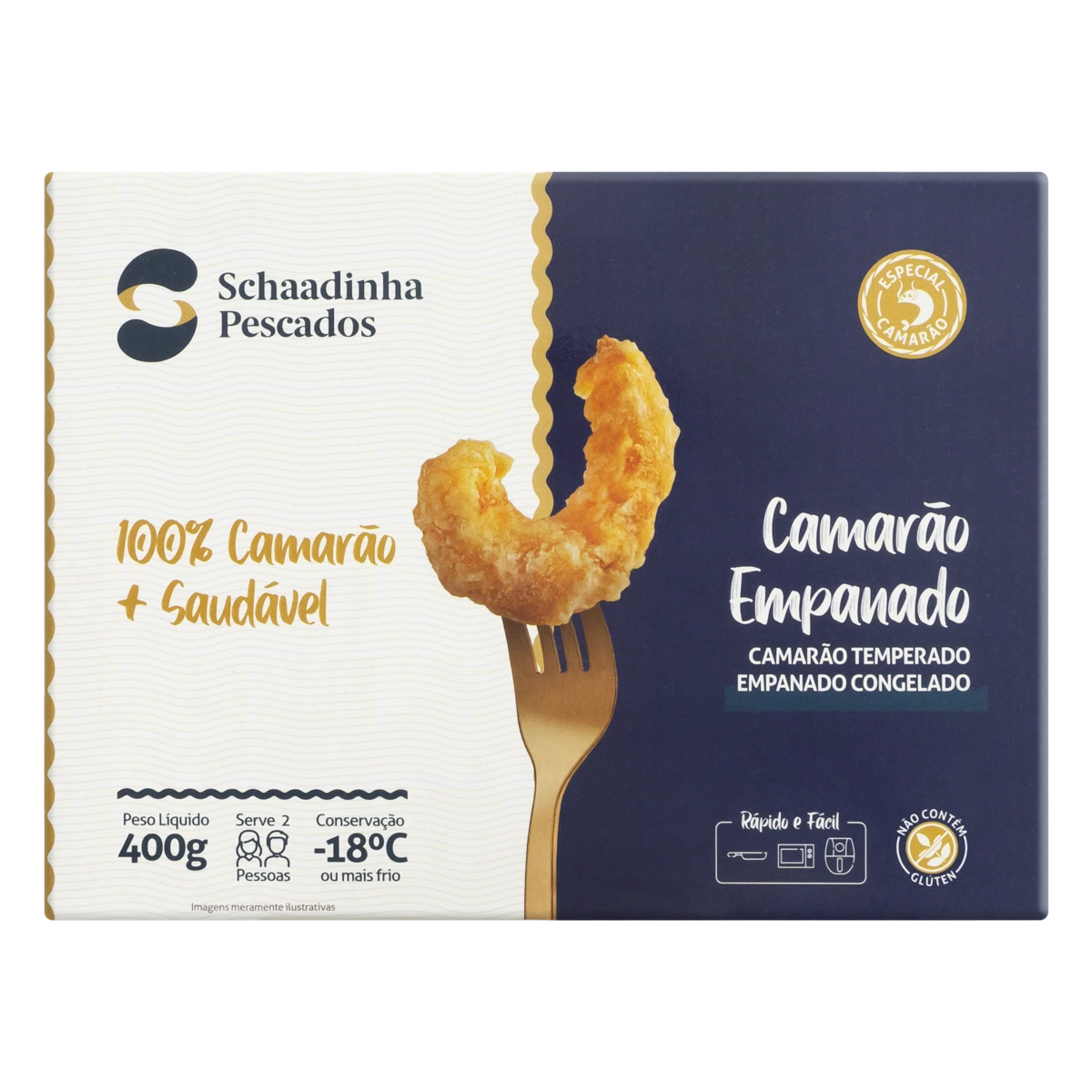 Empanado De Camarão Schaadinha Pescados Caixa 400g